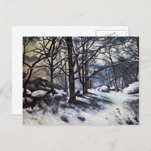 Paul Cezanne-Melting Snow Fontainbleau Briefkaart (Voorkant / Achterkant)