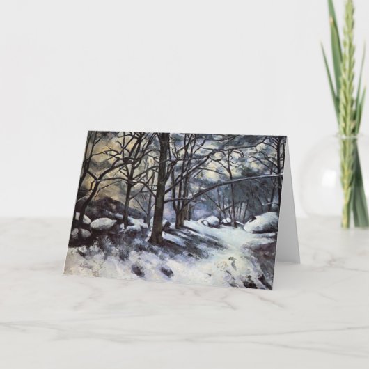 Paul Cezanne- Melting Snow. Fontainbleau Kaart (Voorkant)