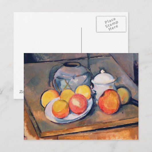 Paul Cezanne | Met stro beklede vaas Briefkaart (Voorkant / Achterkant)