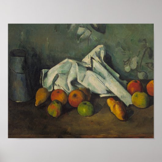 Paul Cezanne - Milk Can en Apples Poster (Voorkant)
