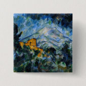 Paul Cezanne - Mont Saint-Victoire & Chateau Noir Vierkante Button 5,1 Cm (Voorkant)