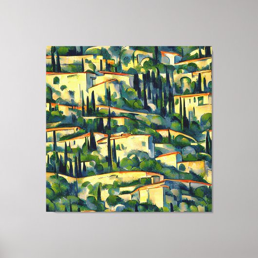 Paul Cézanne - Mont Sainte-Victoire 1887 Style Art Canvas Afdruk (Voorkant)