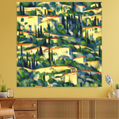 Paul Cézanne - Mont Sainte-Victoire 1887 Style Art Canvas Afdruk (Insitu (Woonkamer))