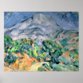 Paul Cezanne | Mont Sainte-Victoire, 1900 Poster (Voorkant)