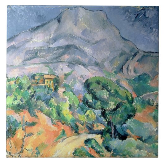 Paul Cezanne | Mont Sainte-Victoire, 1900 Tegeltje (Voorkant)