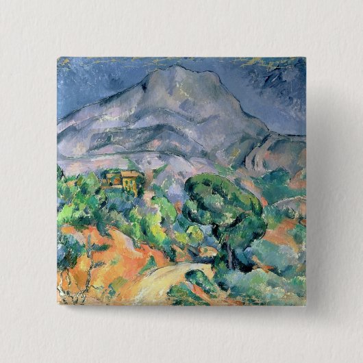Paul Cezanne | Mont Sainte-Victoire, 1900 Vierkante Button 5,1 Cm (Voorkant)