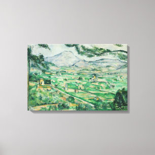 Paul Cezanne - Mont Sainte-Victoire Canvas Afdruk