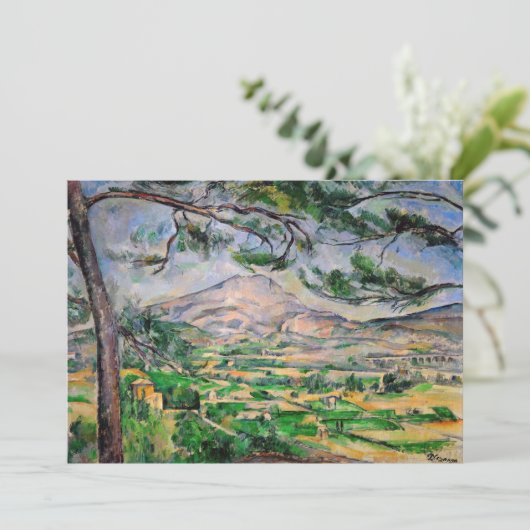 Paul Cezanne - Mont Sainte-Victoire en grote den Bedankkaart (Staand voorkant)