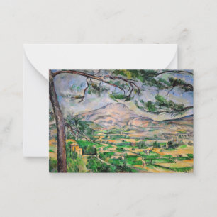 Paul Cezanne - Mont Sainte-Victoire en grote den Notitiekaartje
