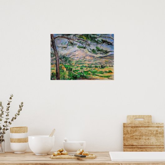 Paul Cezanne - Mont Sainte-Victoire en grote den Poster (Keuken)