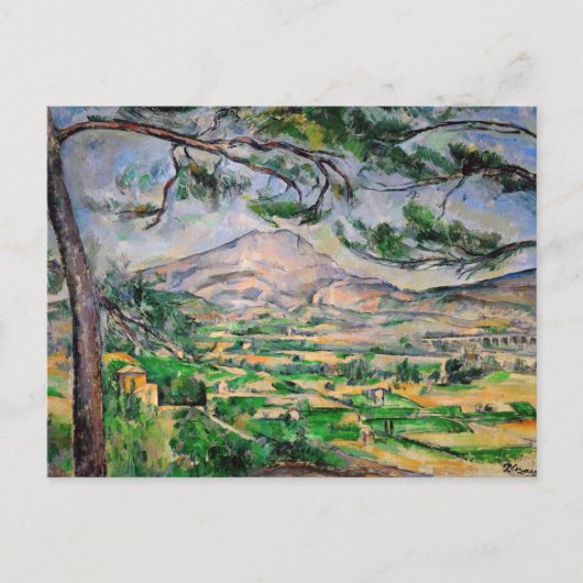 Paul Cezanne - Mont Sainte-Victoire en Grote Pijnb Briefkaart (Voorkant)