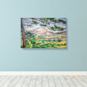 Paul Cezanne - Mont Sainte-Victoire en Grote Pijnb Canvas Afdruk (Insitu (Houten vloer))
