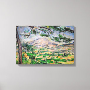 Paul Cezanne - Mont Sainte-Victoire en Grote Pijnb Canvas Afdruk