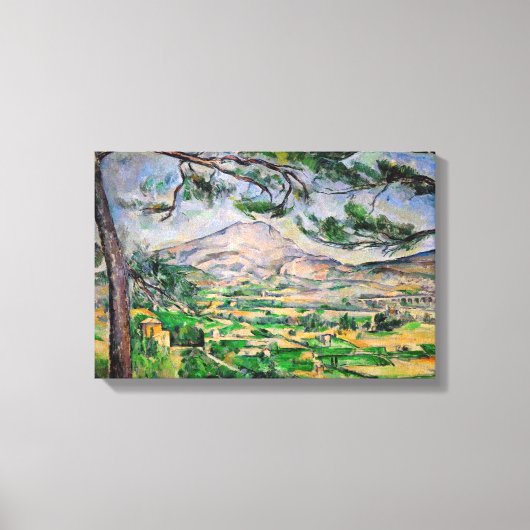 Paul Cezanne - Mont Sainte-Victoire en Grote Pijnb Canvas Afdruk (Voorkant)