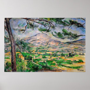 Paul Cezanne - Mont Sainte-Victoire en Grote Pijnb Poster