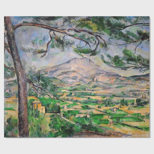 Paul Cezanne - Mont Sainte-Victoire en Large Pine Cadeaupapier (Vlak)