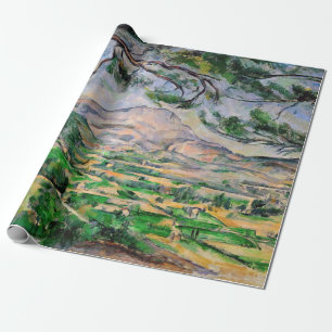 Paul Cezanne - Mont Sainte-Victoire en Large Pine Cadeaupapier