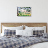 Paul Cezanne - Mont Sainte-Victoire en Large Pine Canvas Afdruk (Insitu (Slaapkamer))