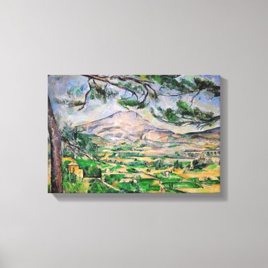 Paul Cezanne - Mont Sainte-Victoire en Large Pine Canvas Afdruk (Voorkant)