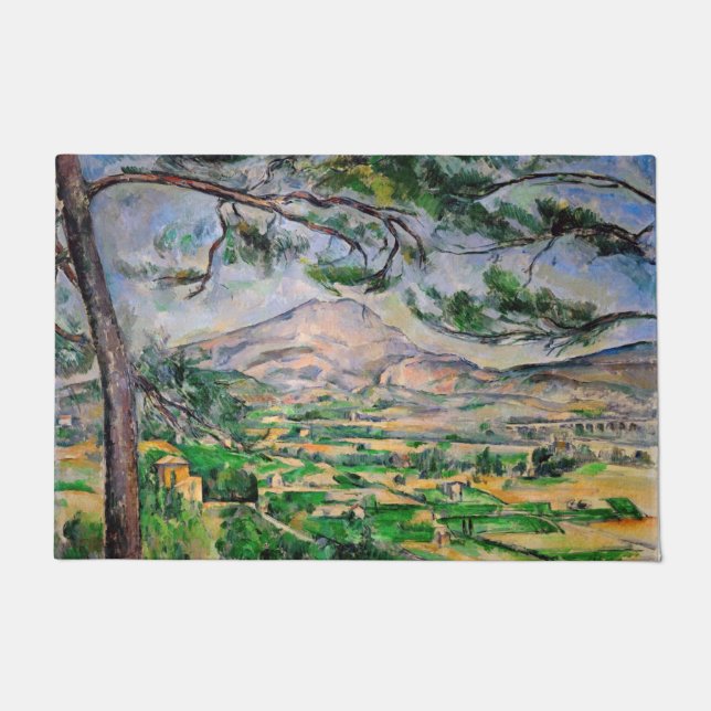 Paul Cezanne - Mont Sainte-Victoire en Large Pine Deurmat (Voorkant)