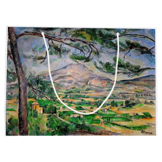Paul Cezanne - Mont Sainte-Victoire en Large Pine Groot Cadeauzakje (Achterkant)