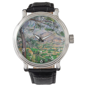 Paul Cezanne - Mont Sainte-Victoire en Large Pine Horloge