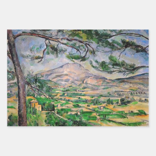 Paul Cezanne - Mont Sainte-Victoire en Large Pine Inpakpapier Vel (Voorkant 3)