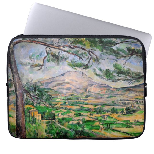 Paul Cezanne - Mont Sainte-Victoire en Large Pine Laptop Sleeve (Voorkant)