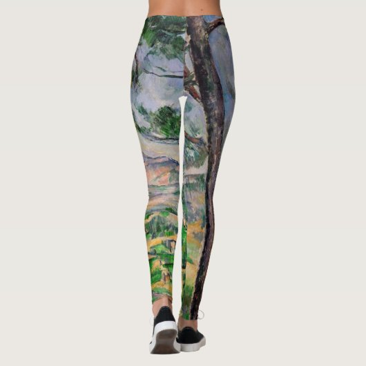 Paul Cezanne - Mont Sainte-Victoire en Large Pine Leggings (Achterkant)