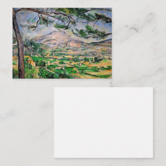 Paul Cezanne - Mont Sainte-Victoire en Large Pine Notitiekaartje (Voorkant / Achterkant)