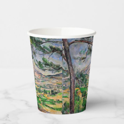 Paul Cezanne - Mont Sainte-Victoire en Large Pine Papieren Bekers (Links)