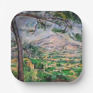 Paul Cezanne - Mont Sainte-Victoire en Large Pine Papieren Bordje