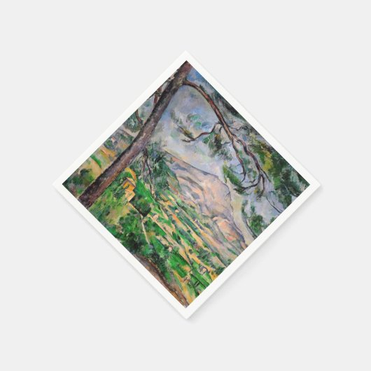 Paul Cezanne - Mont Sainte-Victoire en Large Pine Servet (Hoek)