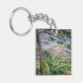 Paul Cezanne - Mont Sainte-Victoire en Large Pine Sleutelhanger (Voorkant Links)