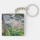Paul Cezanne - Mont Sainte-Victoire en Large Pine Sleutelhanger (Achterkant)