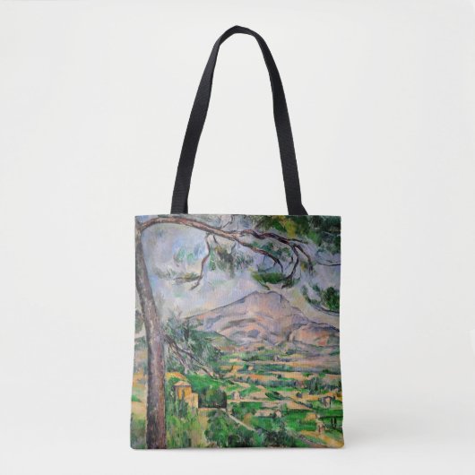 Paul Cezanne - Mont Sainte-Victoire en Large Pine Tote Bag (Voorkant)