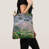 Paul Cezanne - Mont Sainte-Victoire en Large Pine Tote Bag (Dichtbij)
