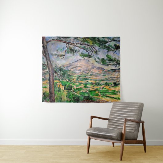 Paul Cezanne - Mont Sainte-Victoire en Large Pine Wandkleed (In Situ (horizontaal))