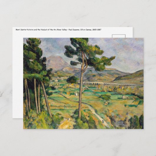 Paul Cezanne - Mont Sainte-Victoire en Viaduct Briefkaart (Voorkant / Achterkant)