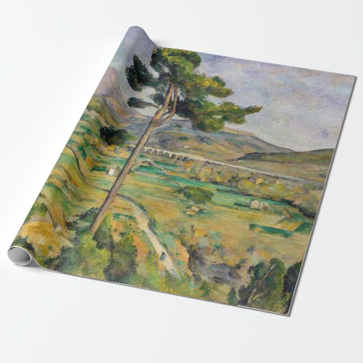 Paul Cezanne - Mont Sainte-Victoire en Viaduct Cadeaupapier (Uitgerold)