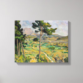 Paul Cezanne - Mont Sainte-Victoire en Viaduct Canvas Afdruk