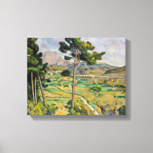Paul Cezanne - Mont Sainte-Victoire en Viaduct Canvas Afdruk
