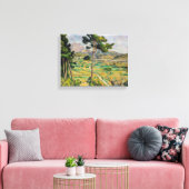 Paul Cezanne - Mont Sainte-Victoire en Viaduct Canvas Afdruk (Insitu (Woonkamer))