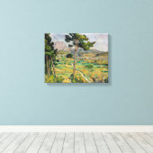 Paul Cezanne - Mont Sainte-Victoire en Viaduct Canvas Afdruk (Insitu (Houten vloer))
