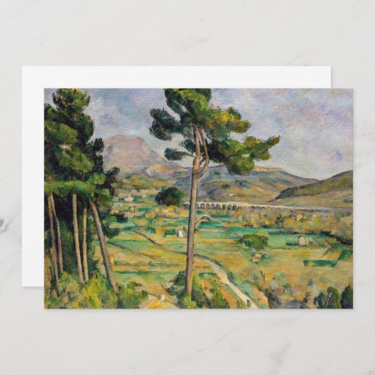 Paul Cezanne - Mont Sainte-Victoire en Viaduct Kaart (Voorkant / Achterkant)