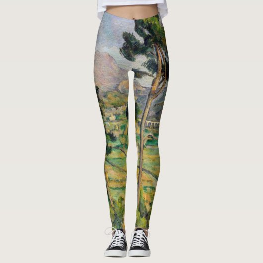 Paul Cezanne - Mont Sainte-Victoire en Viaduct Leggings (Voorkant)