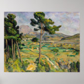 Paul Cezanne - Mont Sainte-Victoire en Viaduct Poster (Voorkant)