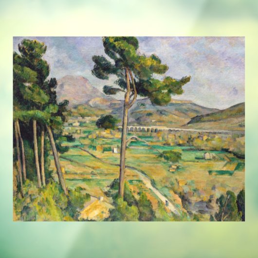 Paul Cezanne - Mont Sainte-Victoire en Viaduct Raamsticker (Vel 3)