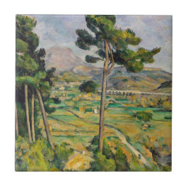 Paul Cezanne - Mont Sainte-Victoire en Viaduct Tegeltje