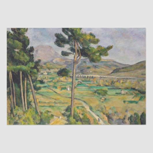 Paul Cezanne - Mont Sainte-Victoire en Viaduct Tissuepapier (Voorkant)
